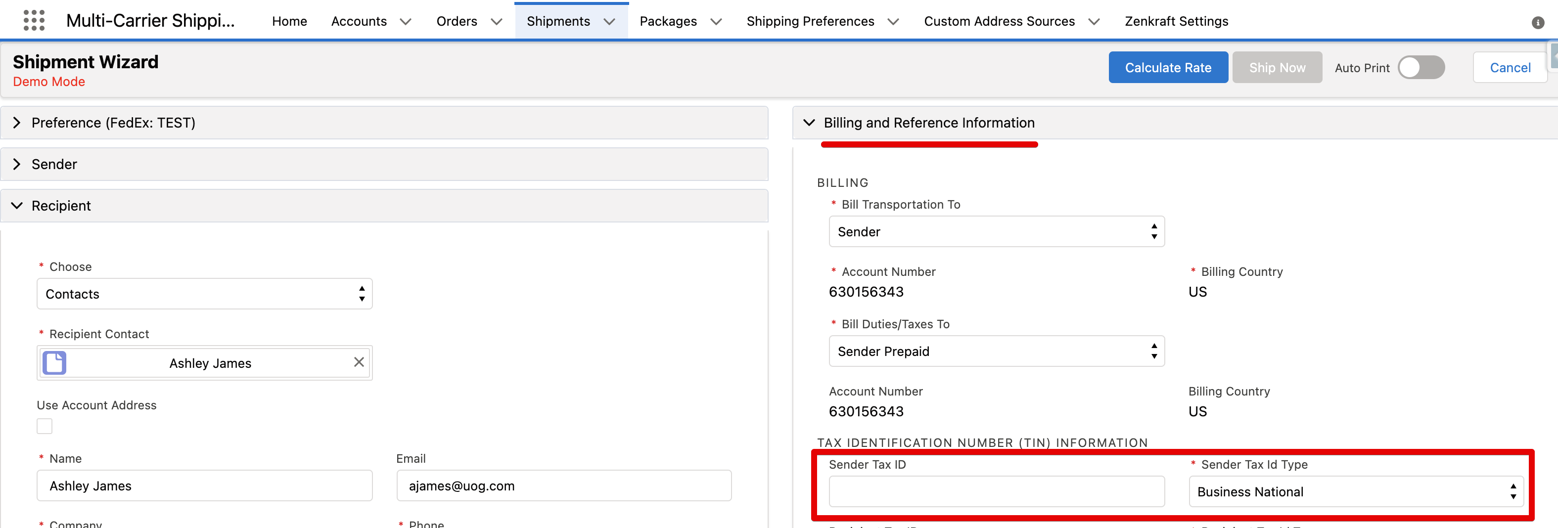 FedEx Salesforce Multi-Carrier Default Values Docs